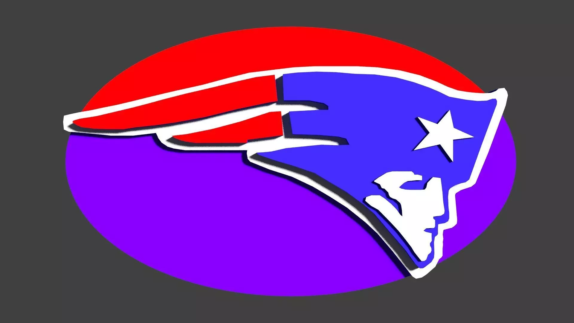 New England Patriots NFL logo 3D model_0