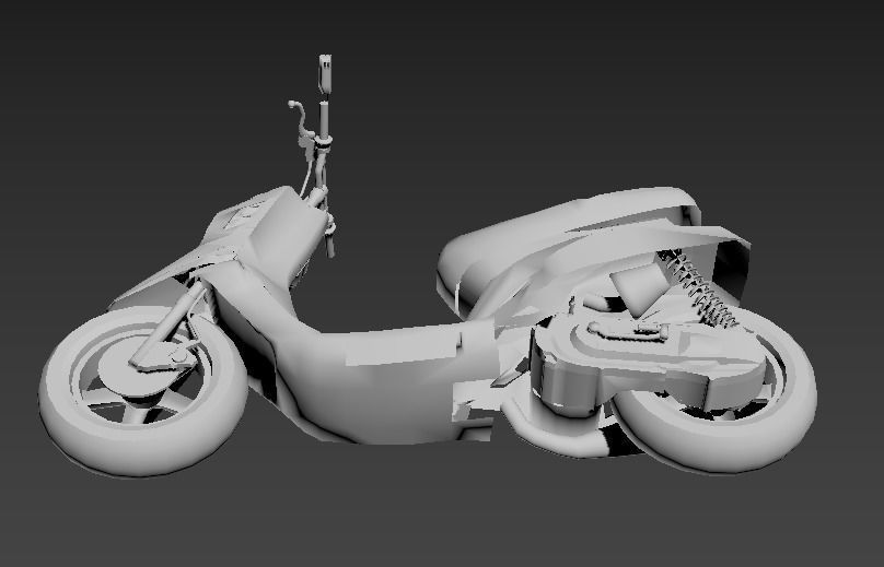 mbk booster spirit 3D print model_2