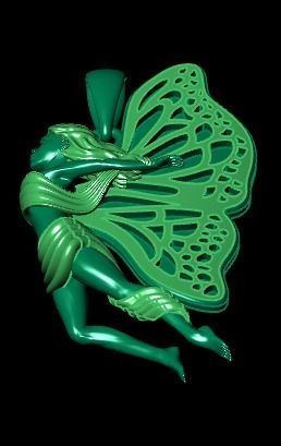 butterfly Necklace print model 3D print model_10