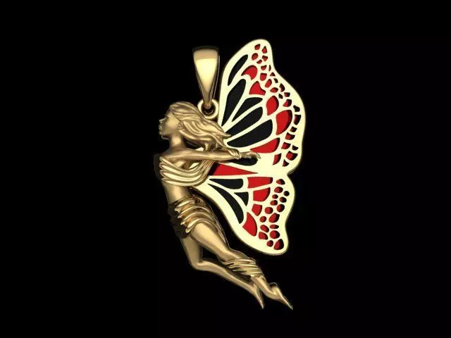 butterfly Necklace print model 3D print model_0