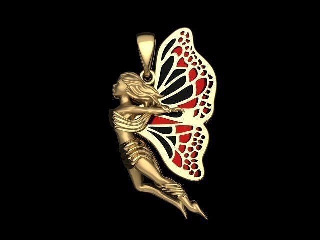 butterfly Necklace print model 3D print model