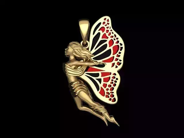 butterfly Necklace print model 3D print model