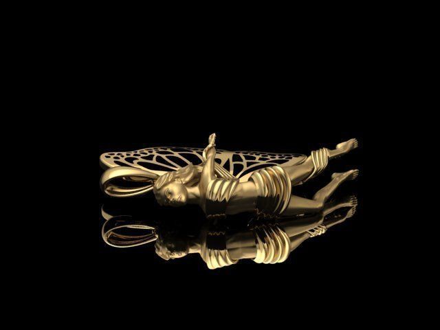 butterfly Necklace print model 3D print model_22