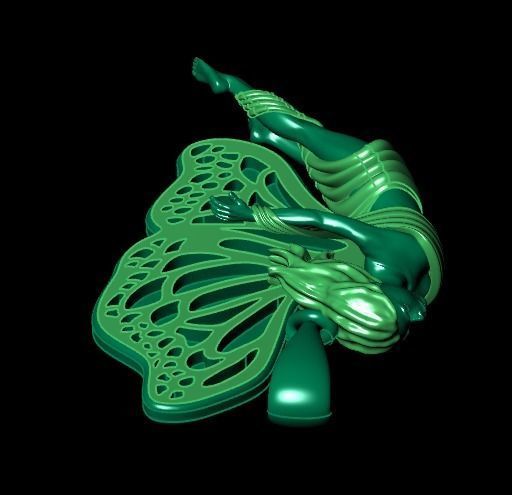 butterfly Necklace print model 3D print model_23