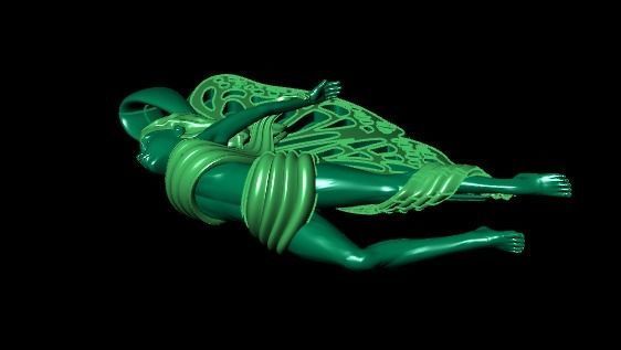 butterfly Necklace print model 3D print model_8