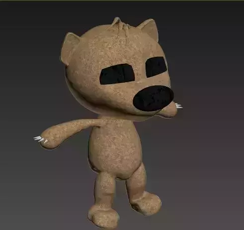 Teddy Bear Rigged Low-poly Low-poly 3D model
