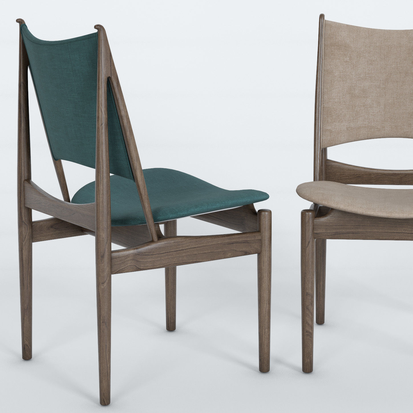 Egyptian Chair by Finn Juhl 3D model_4