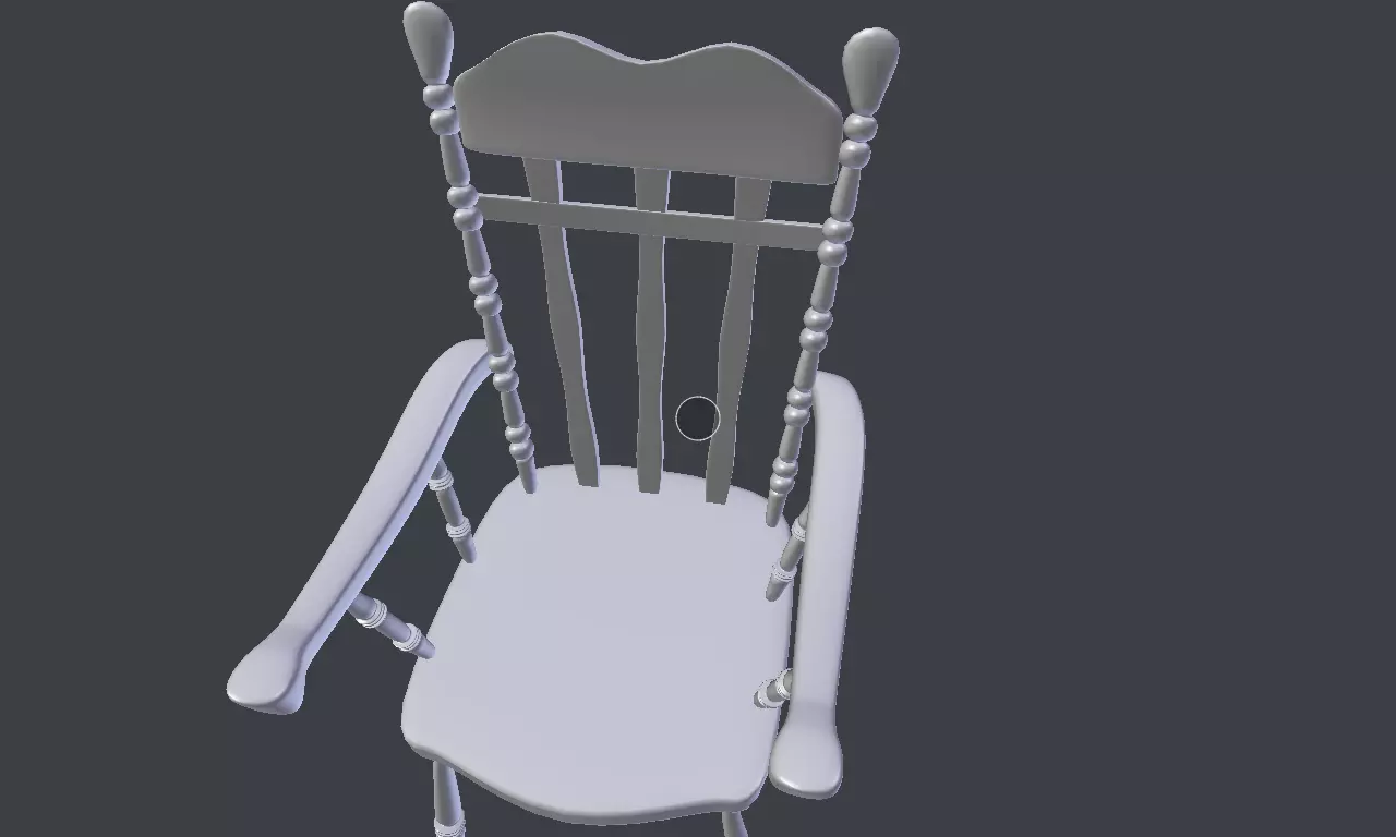 old chair Free 3D model_0