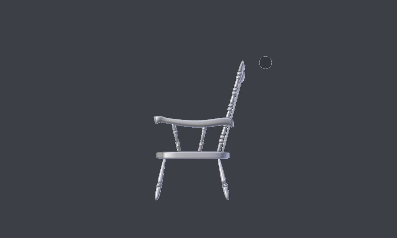 old chair Free 3D model_2