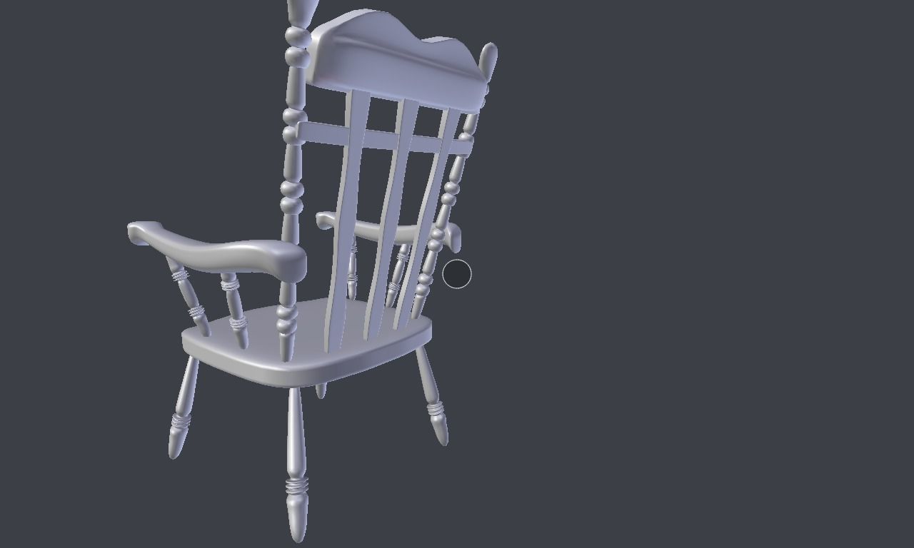 old chair Free 3D model_4