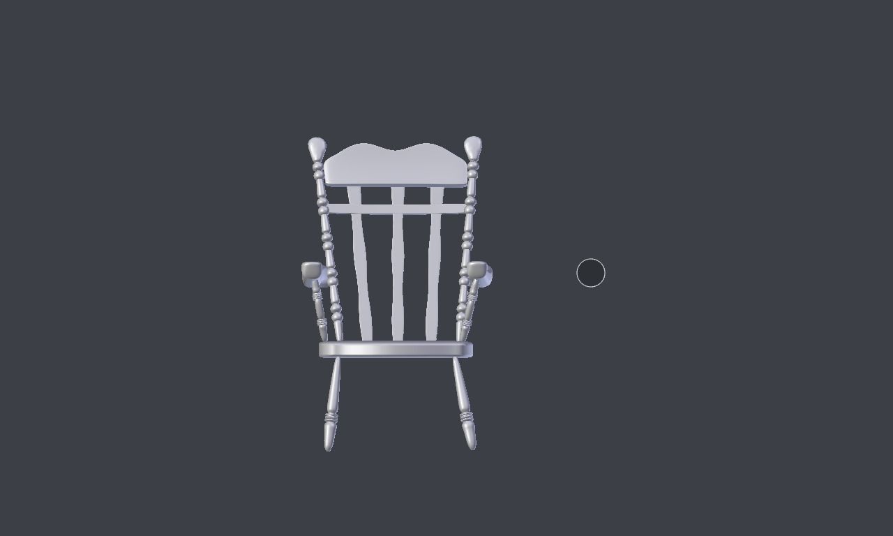 old chair Free 3D model_3