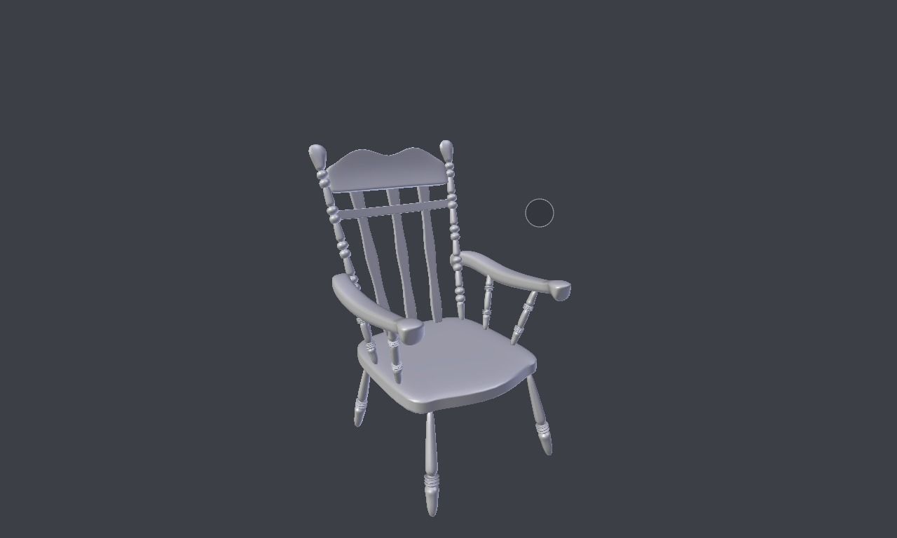 old chair Free 3D model_1