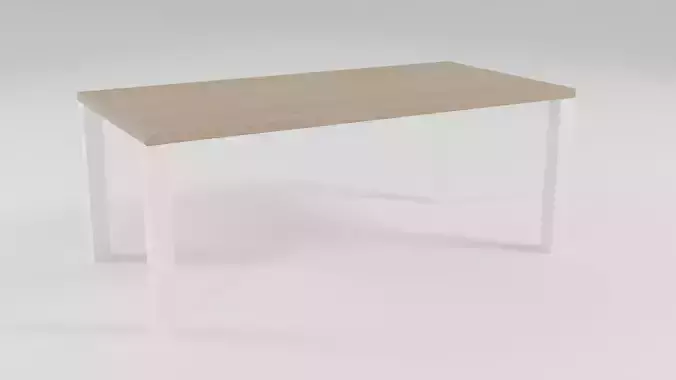 Contemporary simple wooden table - 001 3D model