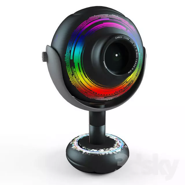 webcam colorful web camera Free 3D model