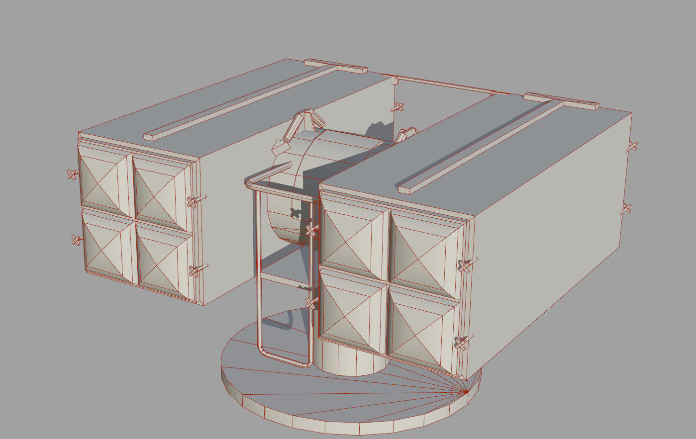 Sea Sparrow Launcher Mark 29 Low-poly 3D model_9