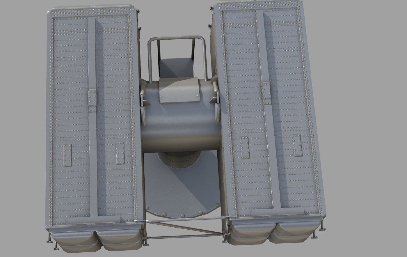 Sea Sparrow Launcher Mark 29 Low-poly 3D model_3