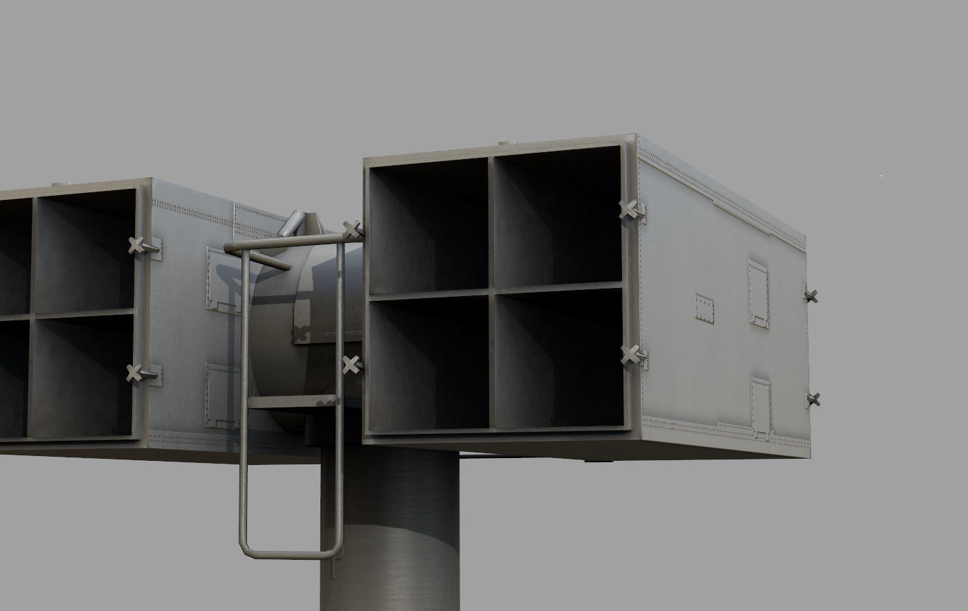 Sea Sparrow Launcher Mark 29 Low-poly 3D model_2