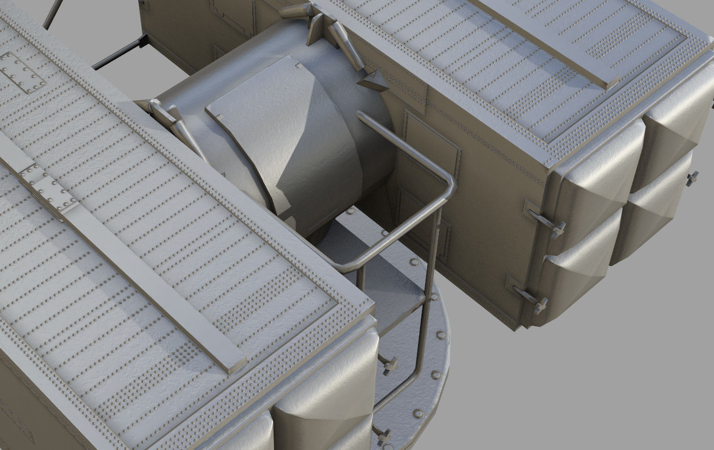 Sea Sparrow Launcher Mark 29 Low-poly 3D model_7