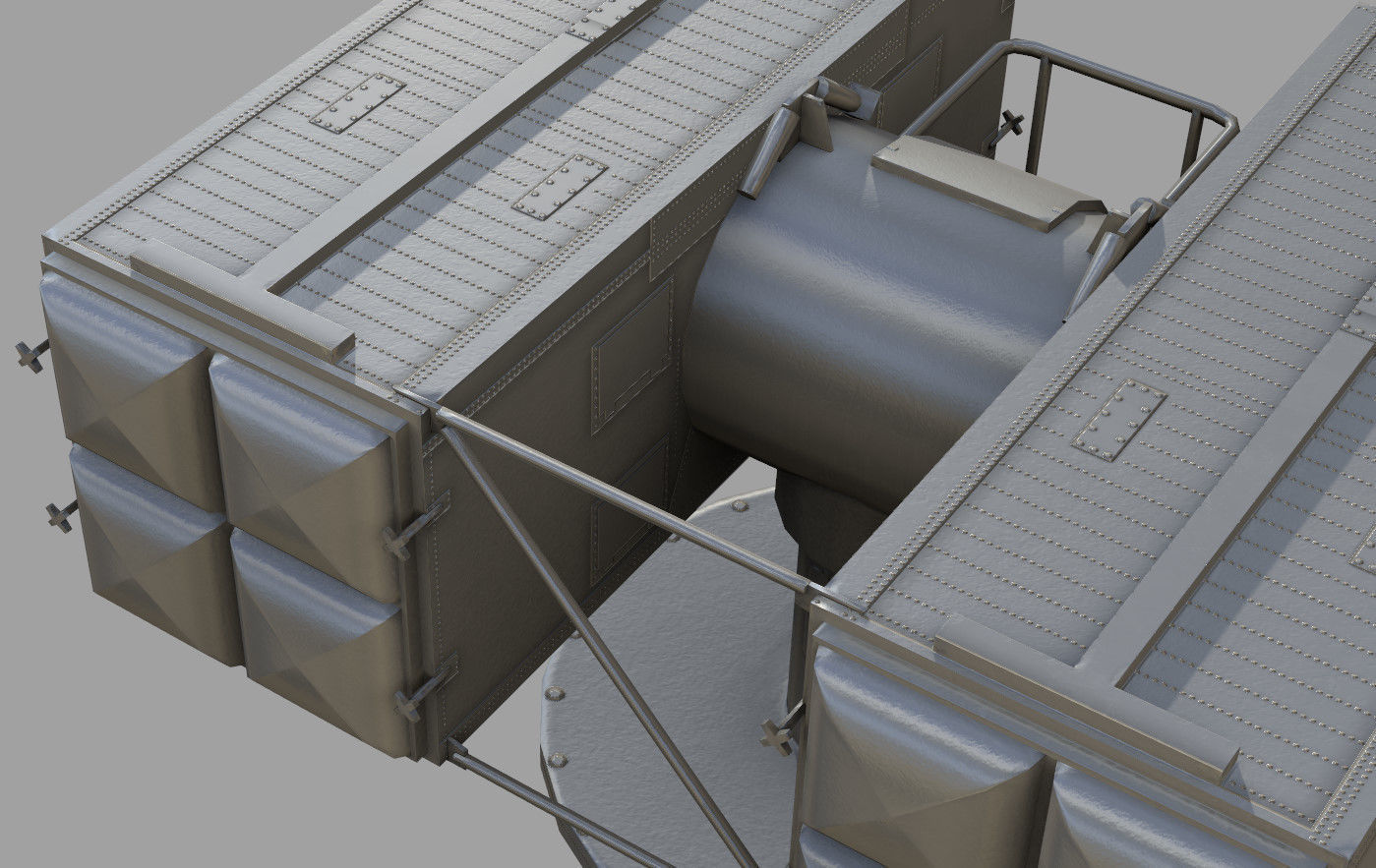 Sea Sparrow Launcher Mark 29 Low-poly 3D model_8