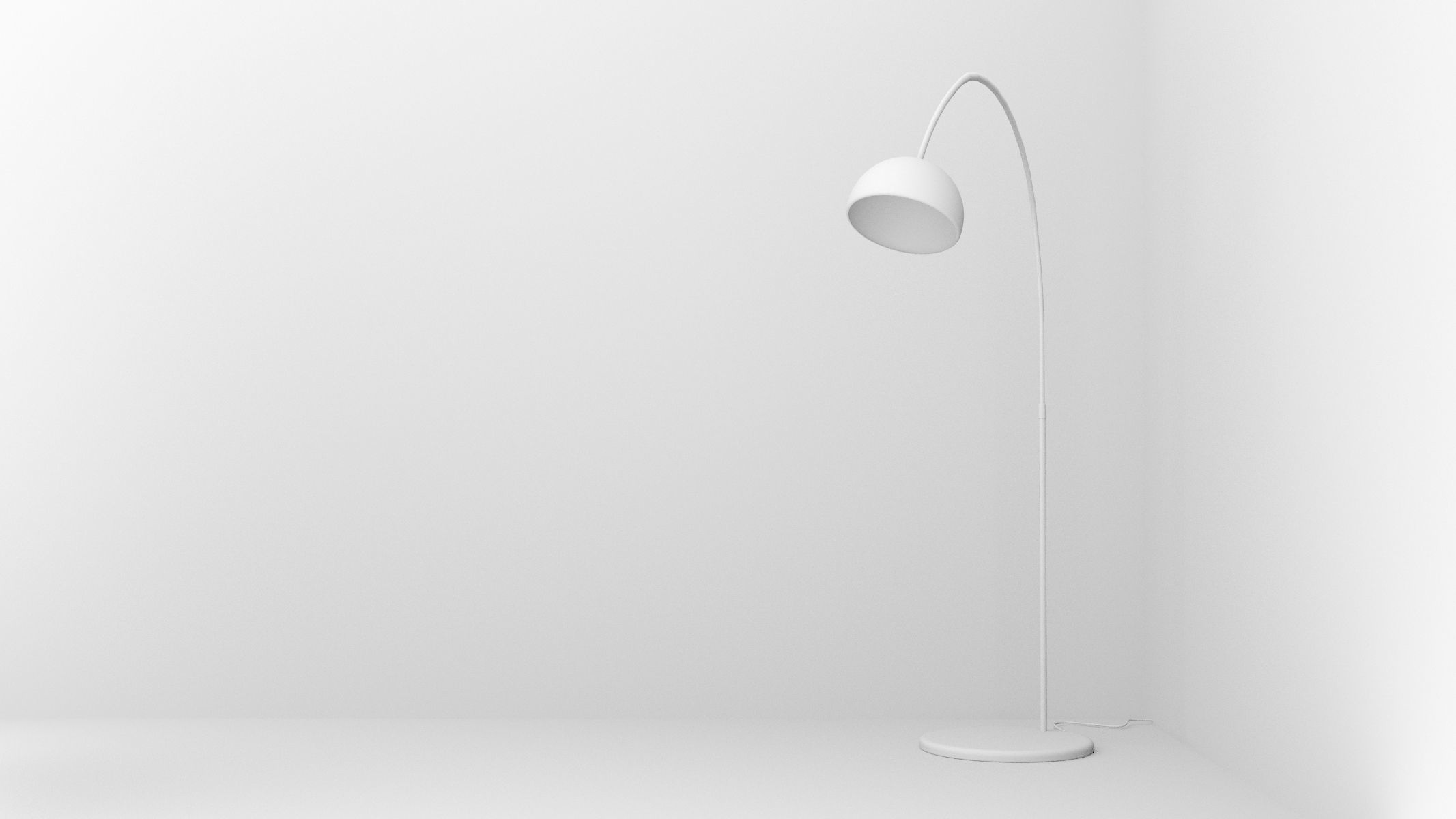 Floor Lamp - Arc Free 3D model_3