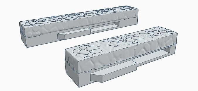 Terra-Play Adventure Tiles - Cobblestone 2dot5 Walls Free 3D print model