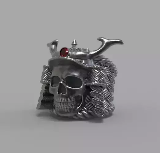 skull ring samurai