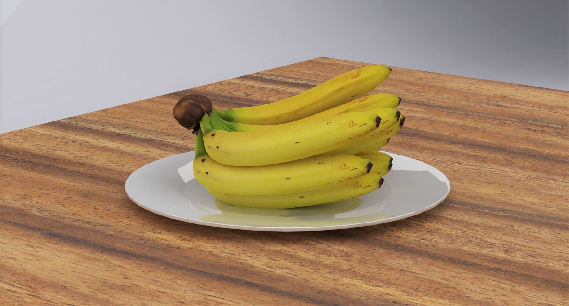 Banana LODs included Low-poly 3D model_1