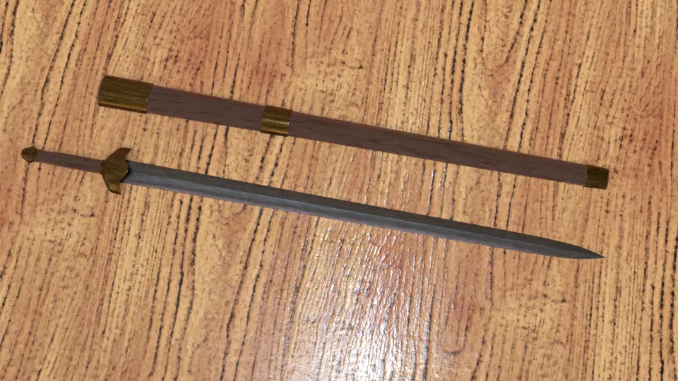 Simple Sword Free low-poly 3D model