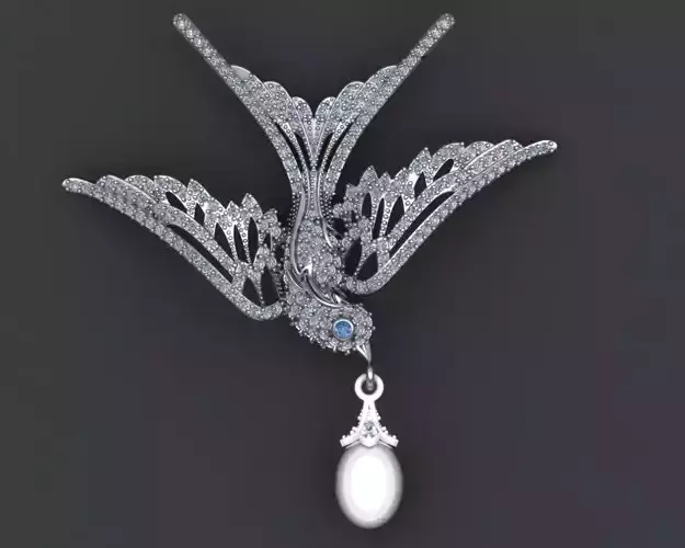 Diamond Bird Pendant 3D printing Model