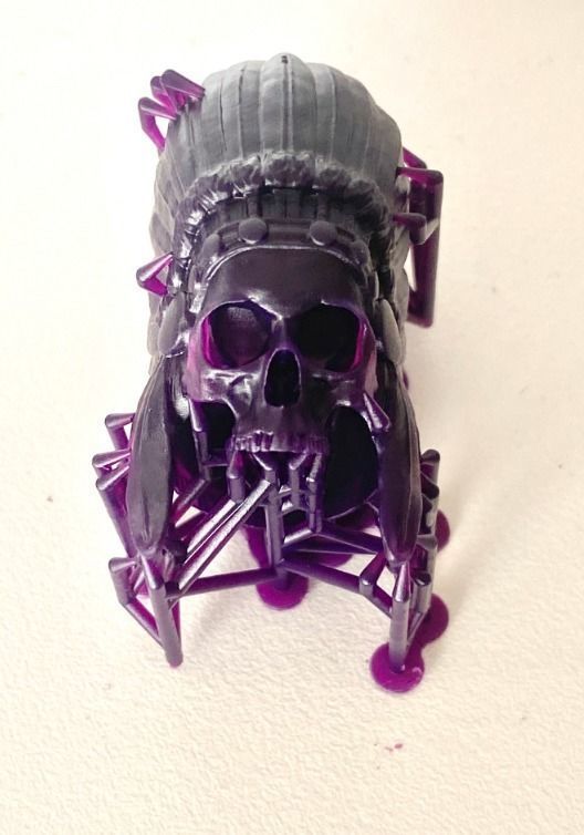 Detailed Indian Skull Chief Ring 3D print model_7