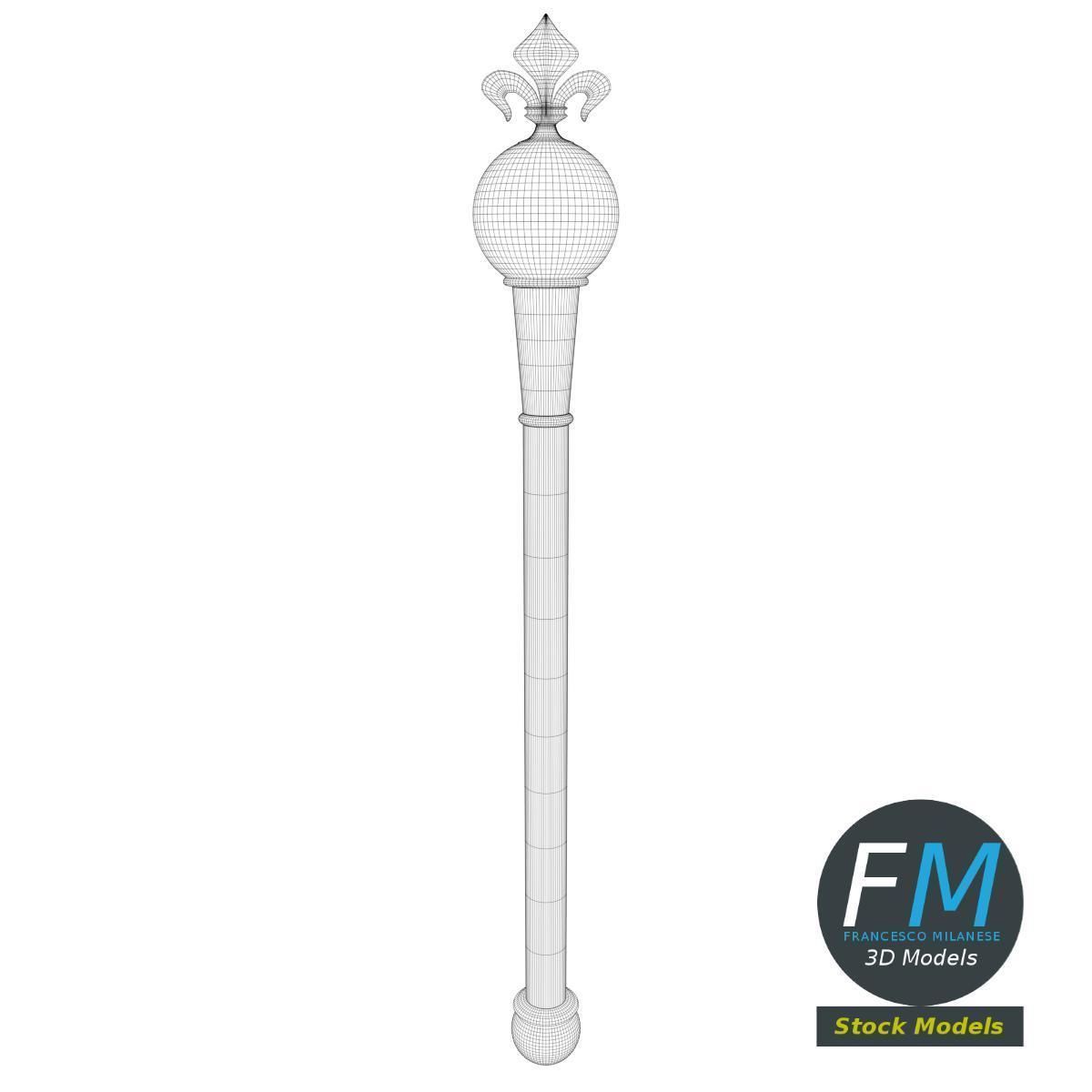 Heraldic scepter 3D model_7