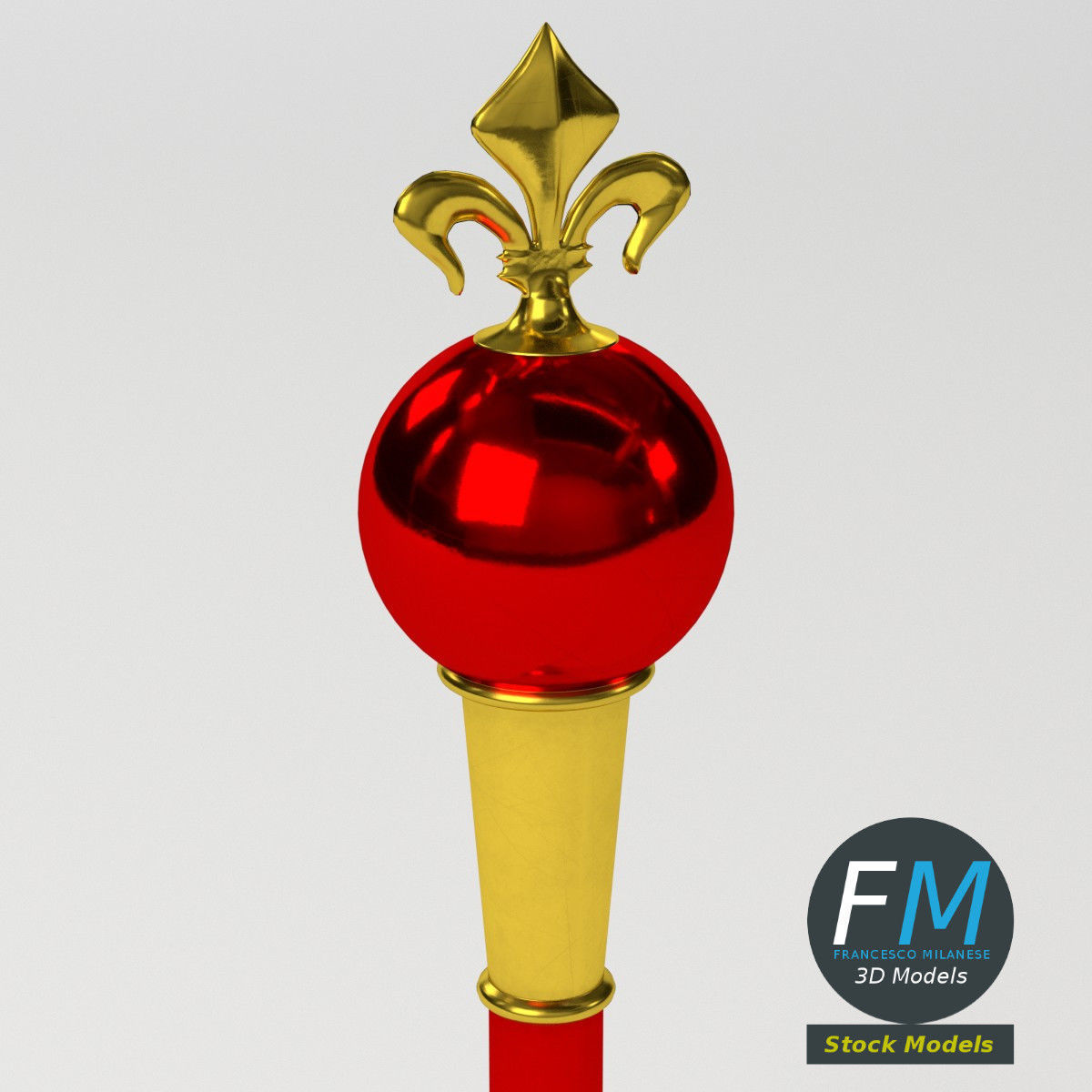 Heraldic scepter 3D model_5