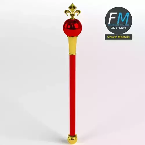 Heraldic scepter 3D model