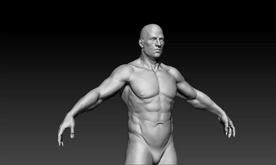 Middle Aged Man 3D model_0
