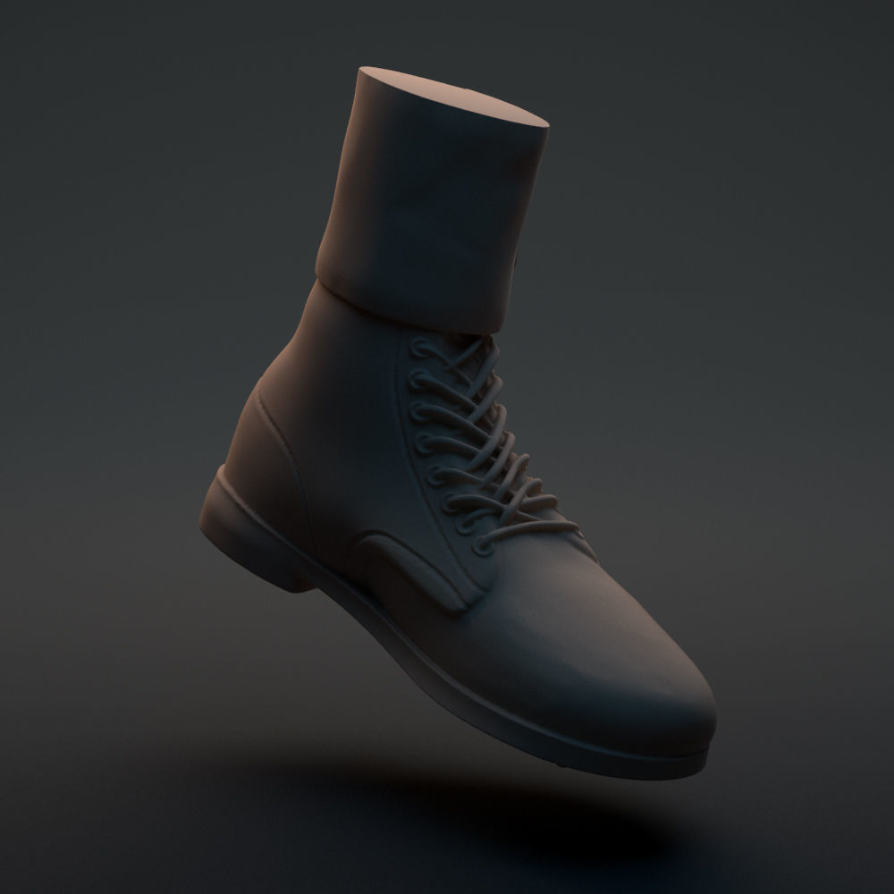 German Army Boots for 3D printing 3D printable figures 3D print model_4