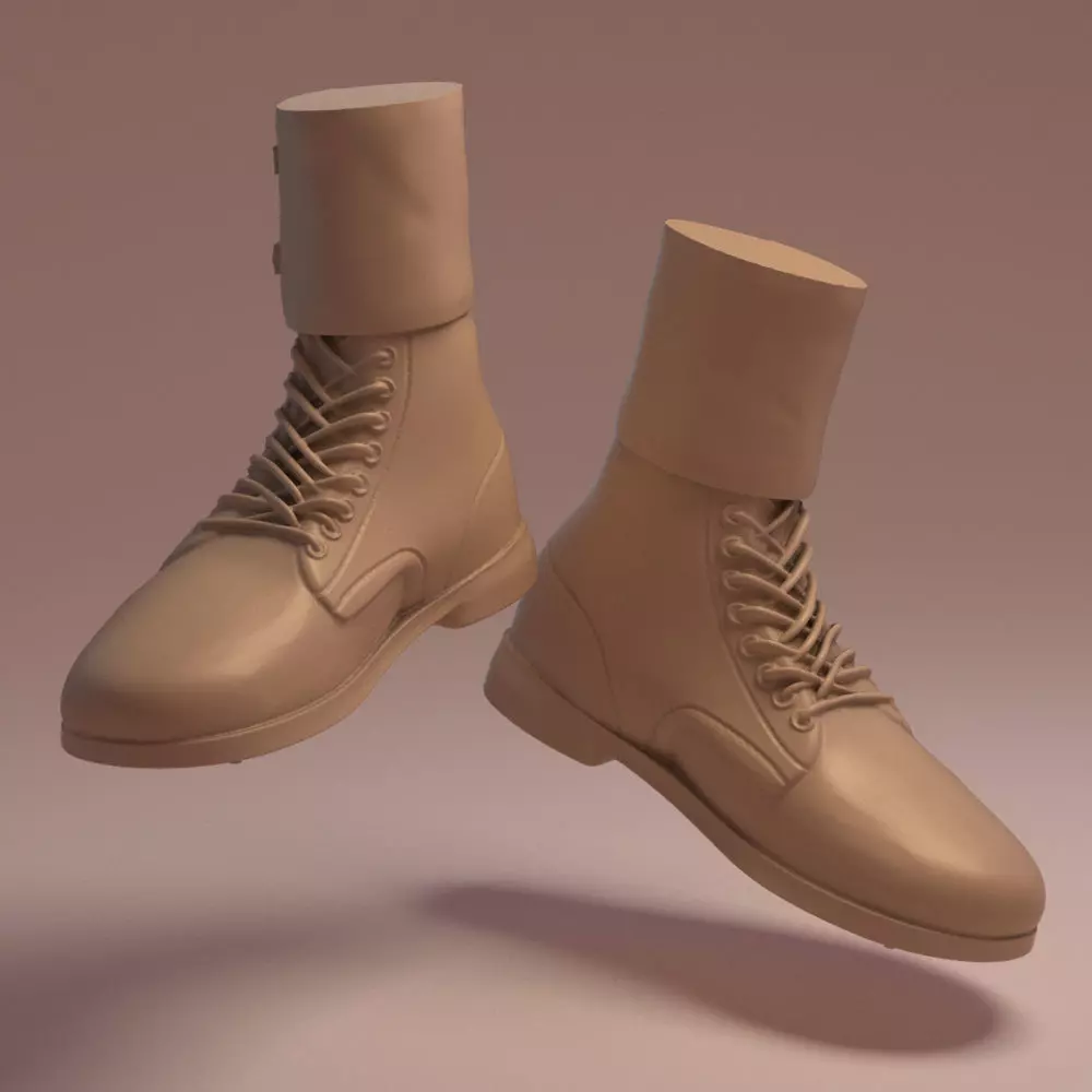 German Army Boots for 3D printing 3D printable figures 3D print model_0