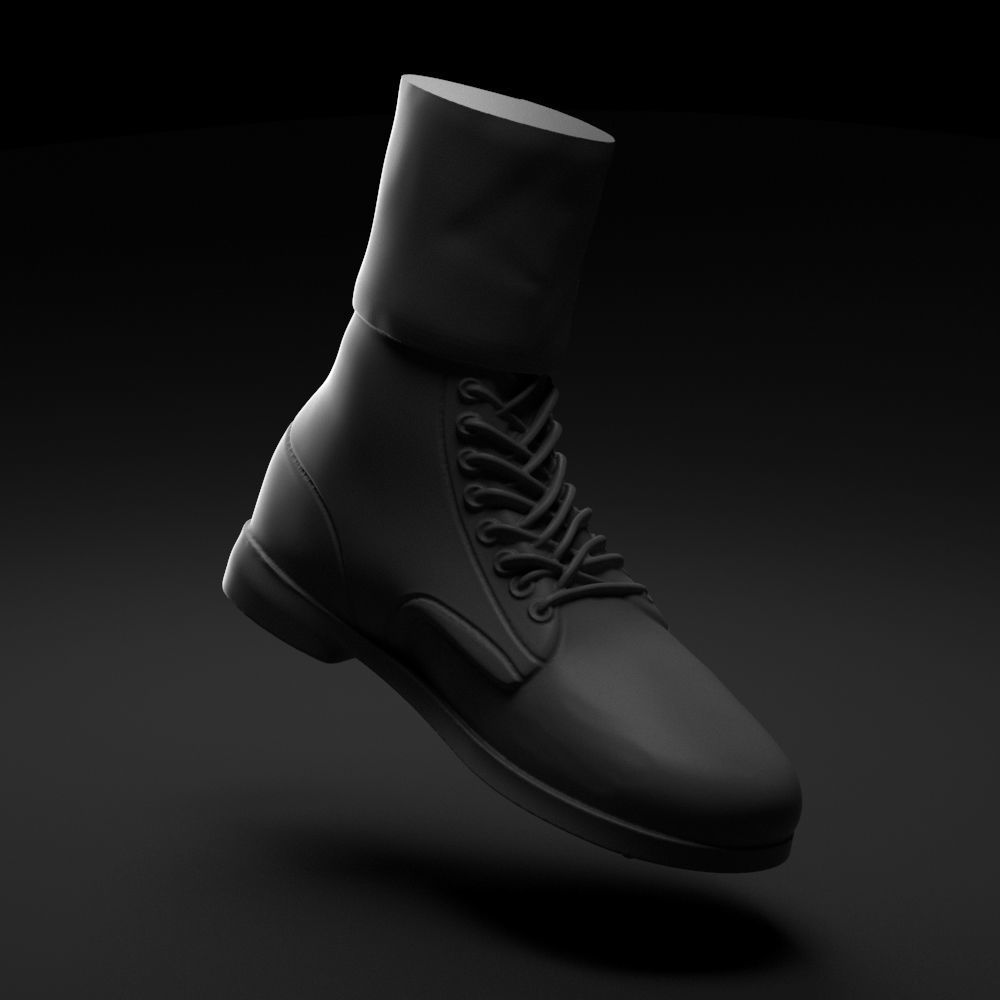 German Army Boots for 3D printing 3D printable figures 3D print model_5