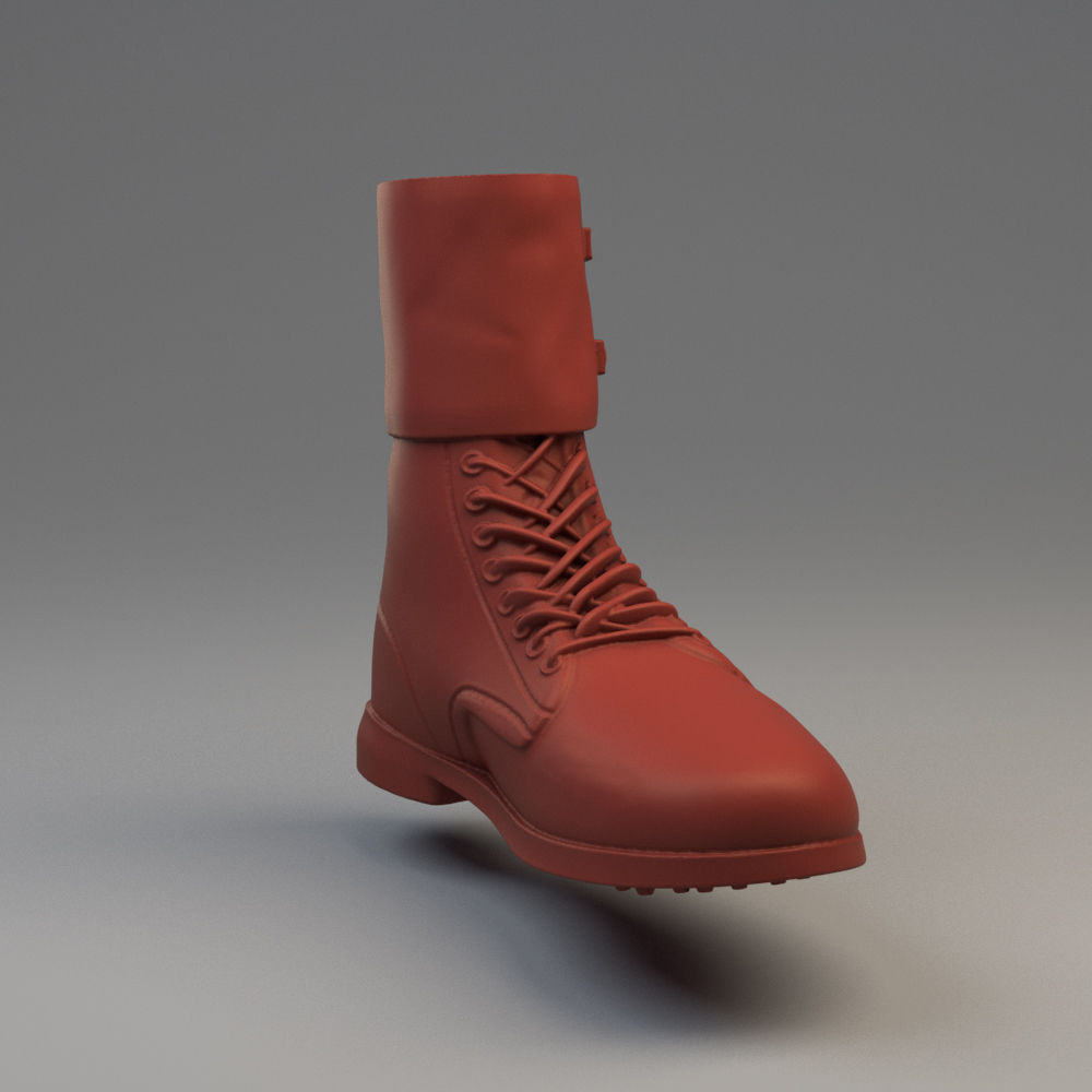 German Army Boots for 3D printing 3D printable figures 3D print model_3