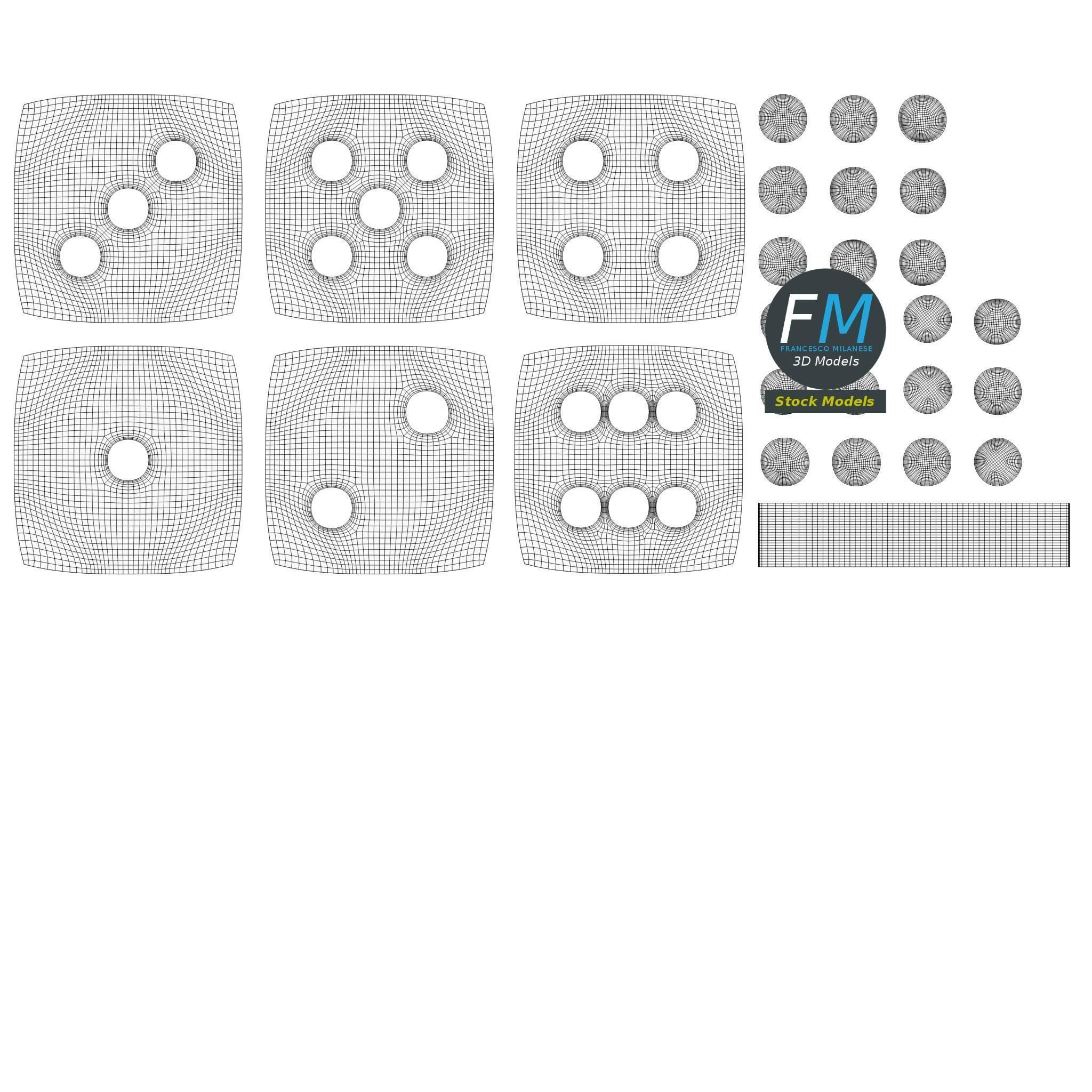 Decorative metal dice 3D model_13