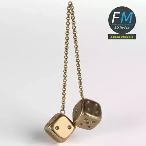 Decorative metal dice