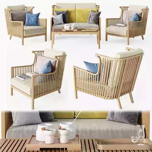 ELIZABETH TECK outdoor Armchair 