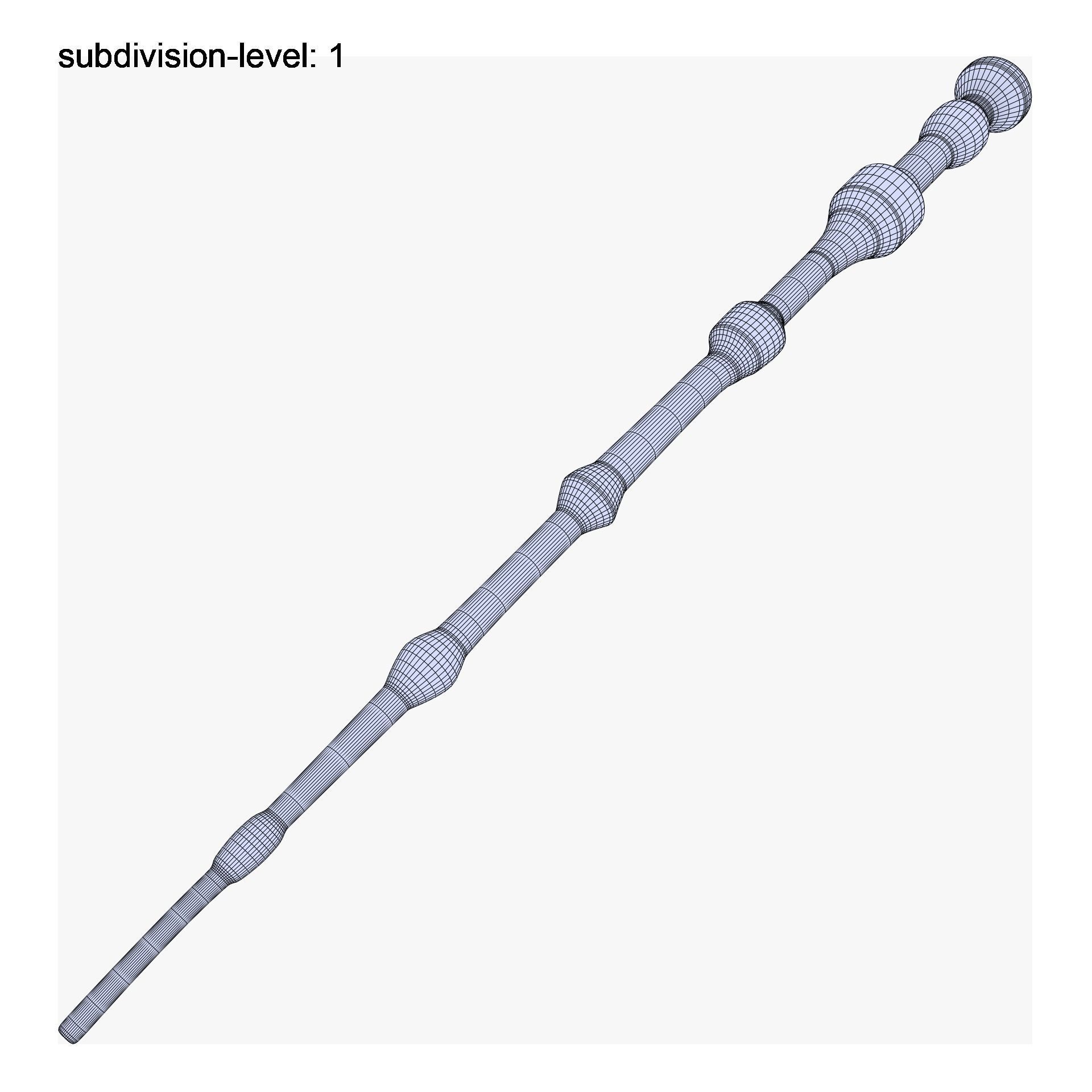 Elder Wand Low-poly 3D model_5
