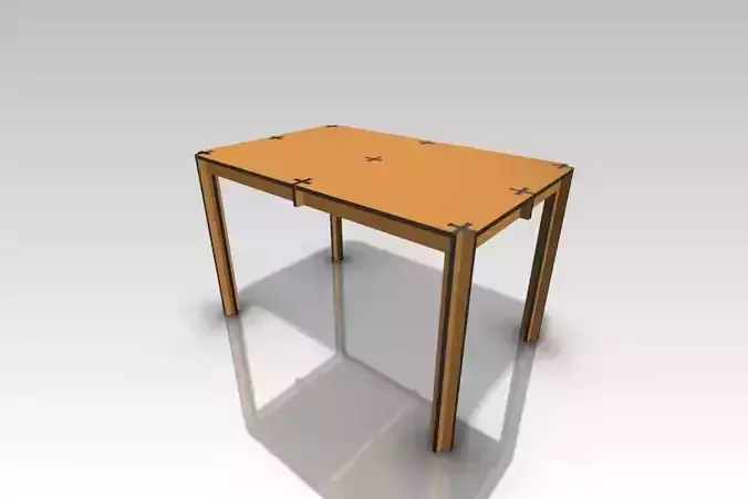 modular table 3D model