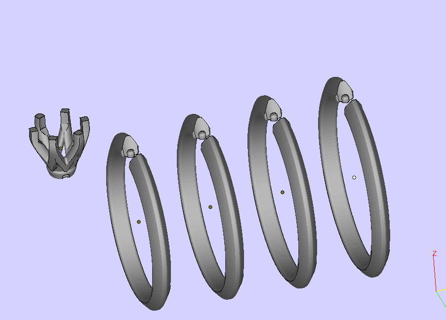 Solitaire 6claw ring with 5mm stone 3dmodel 3D print model_7