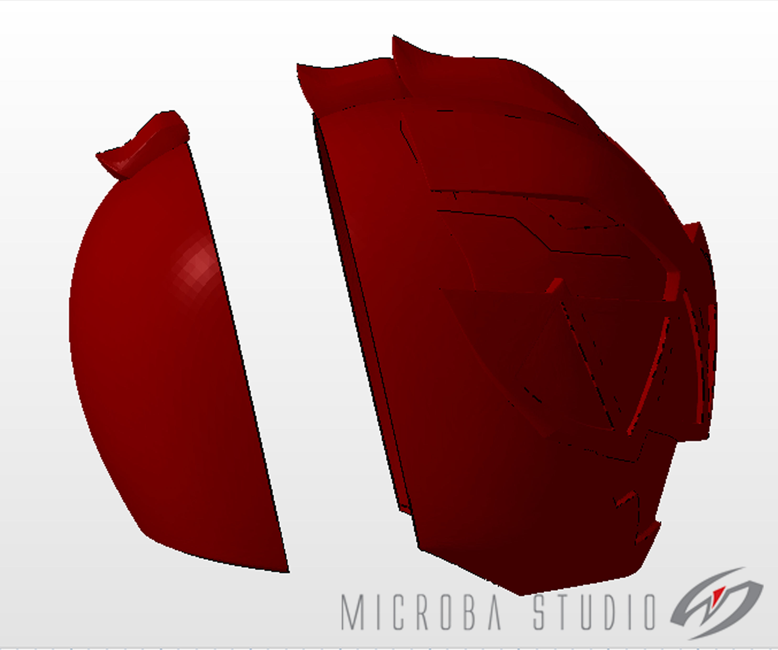 Ryusoulred-Ryusoulger helmet for 3d print 3D print model_11