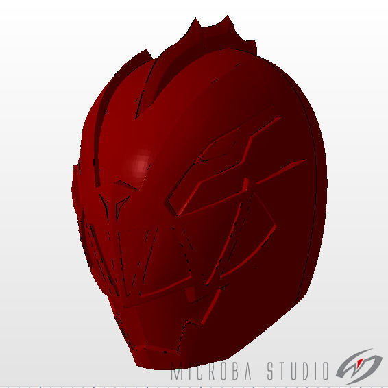 Ryusoulred-Ryusoulger helmet for 3d print 3D print model_10