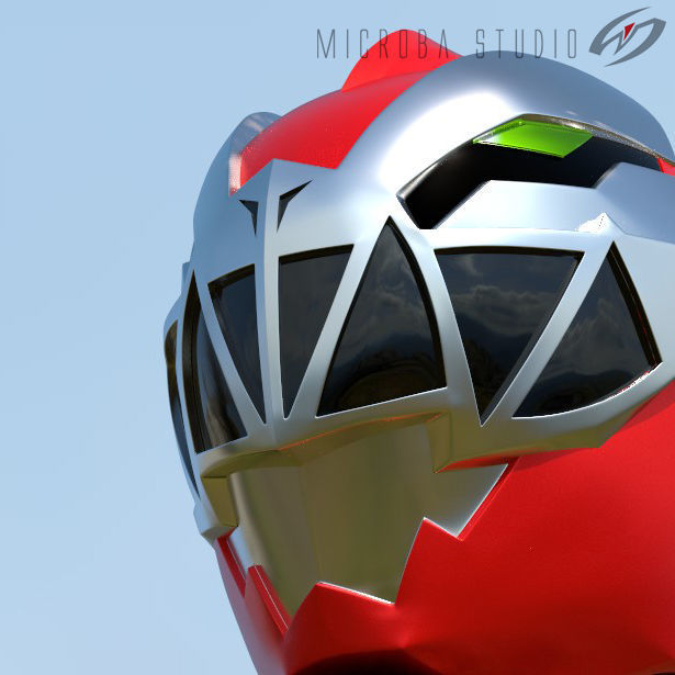 Ryusoulred-Ryusoulger helmet for 3d print 3D print model_1