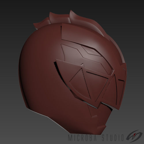 Ryusoulred-Ryusoulger helmet for 3d print 3D print model_6