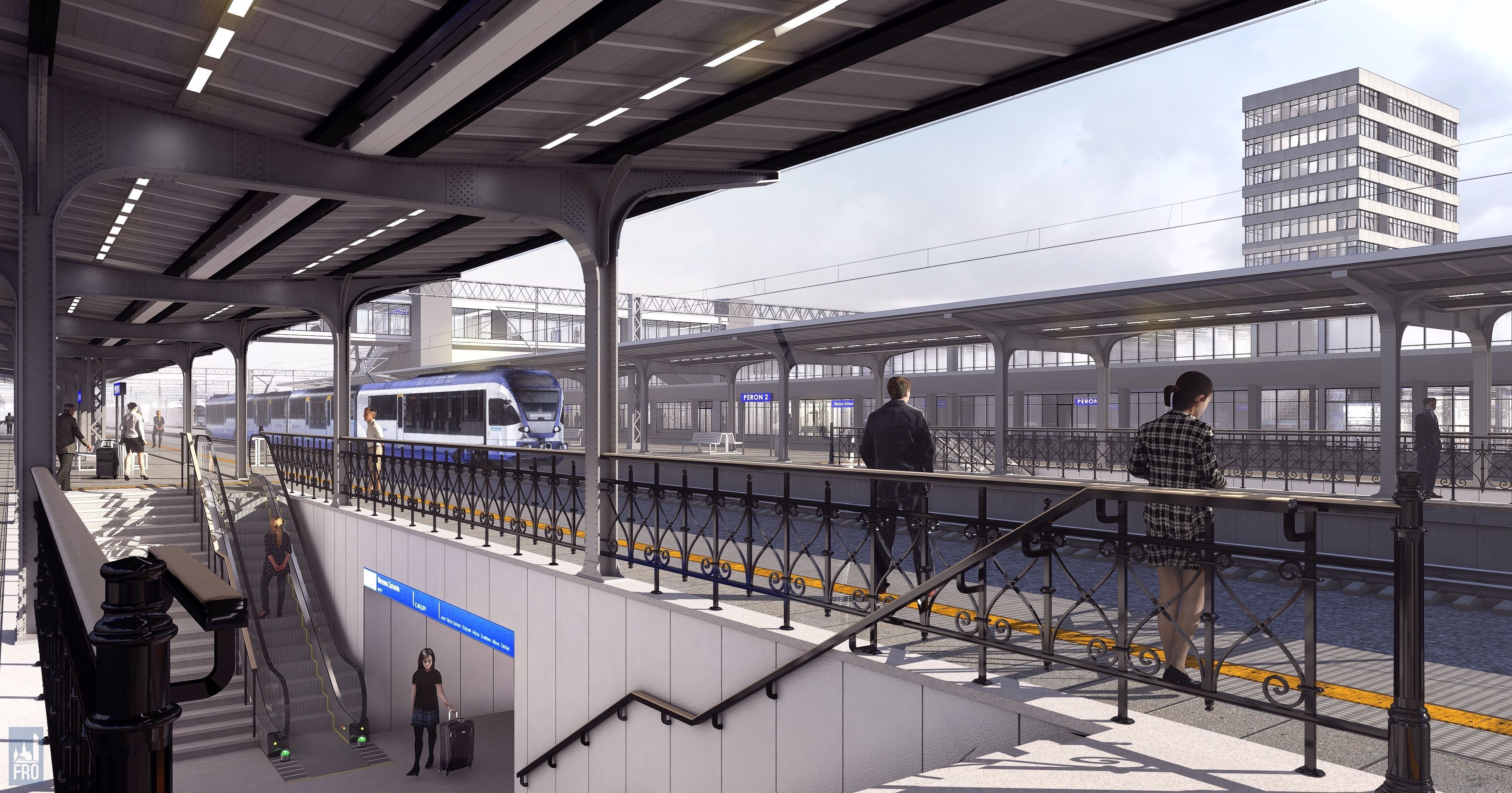 Train platform 3D model 3D model_6