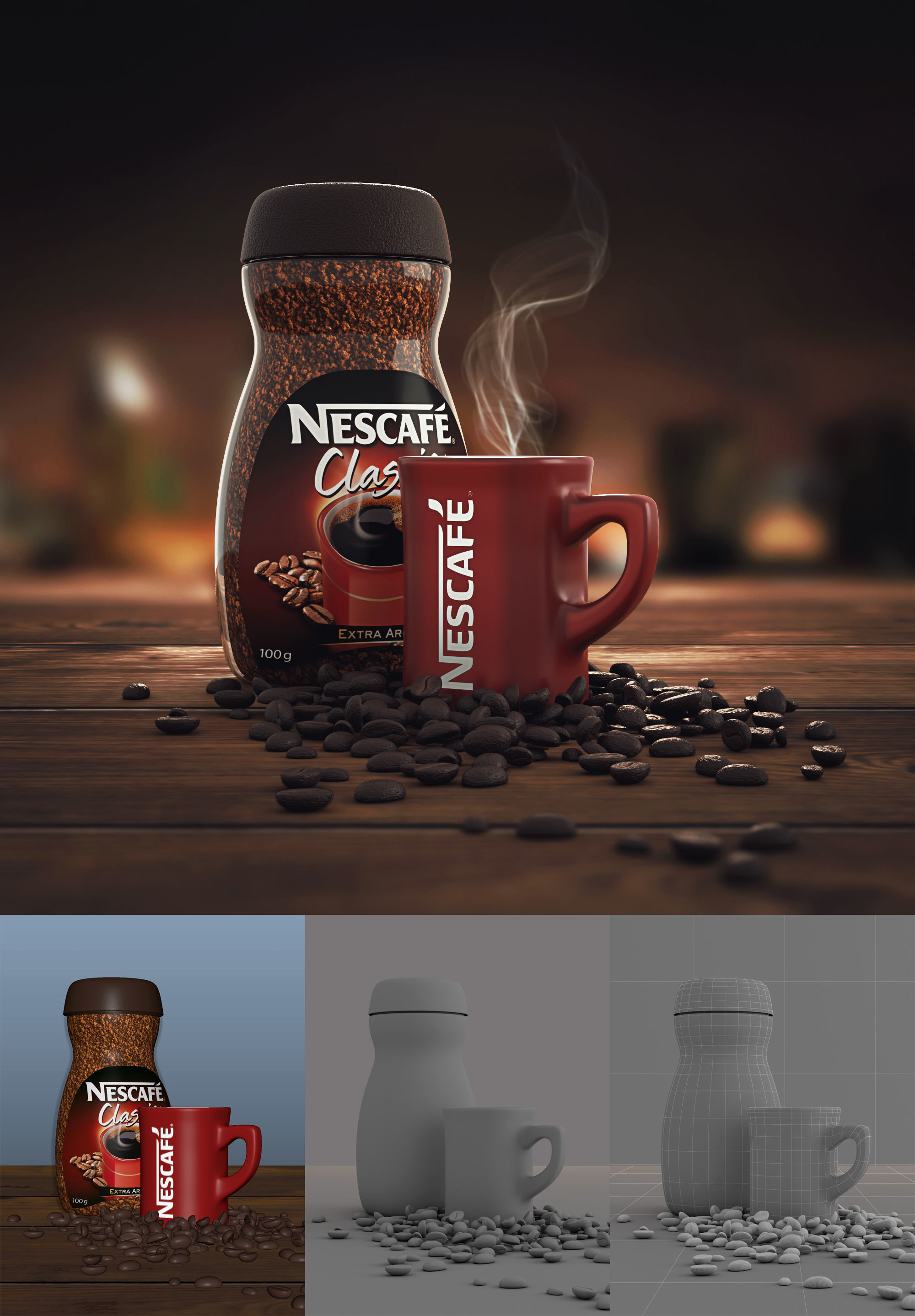 Nescafe coffee 3D model_2